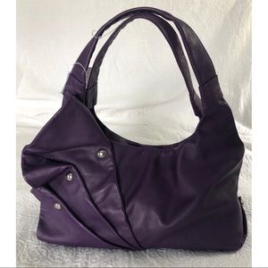 Renato Angi Italian Leather Purple Purse